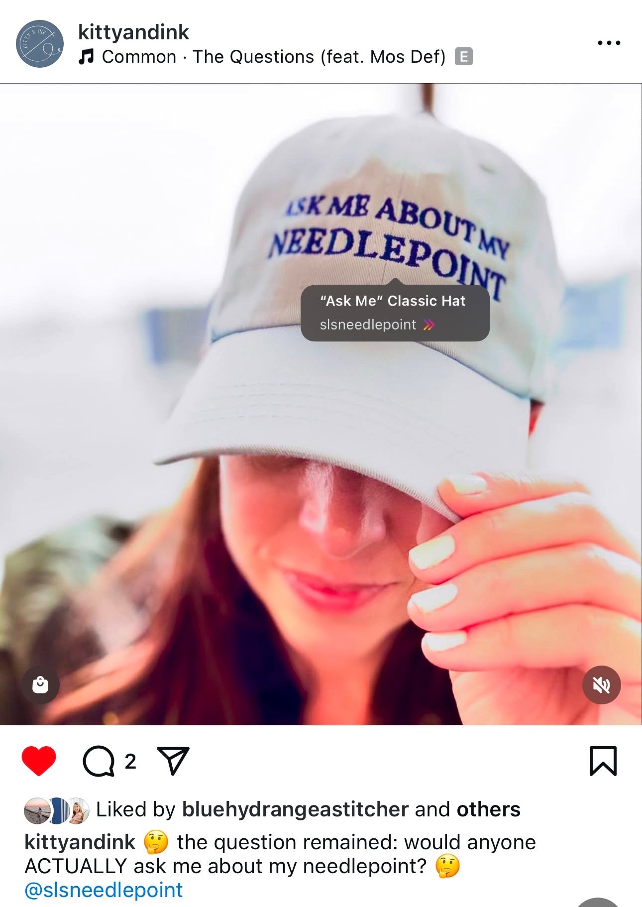 Ask Me About My Needlepoint Hat