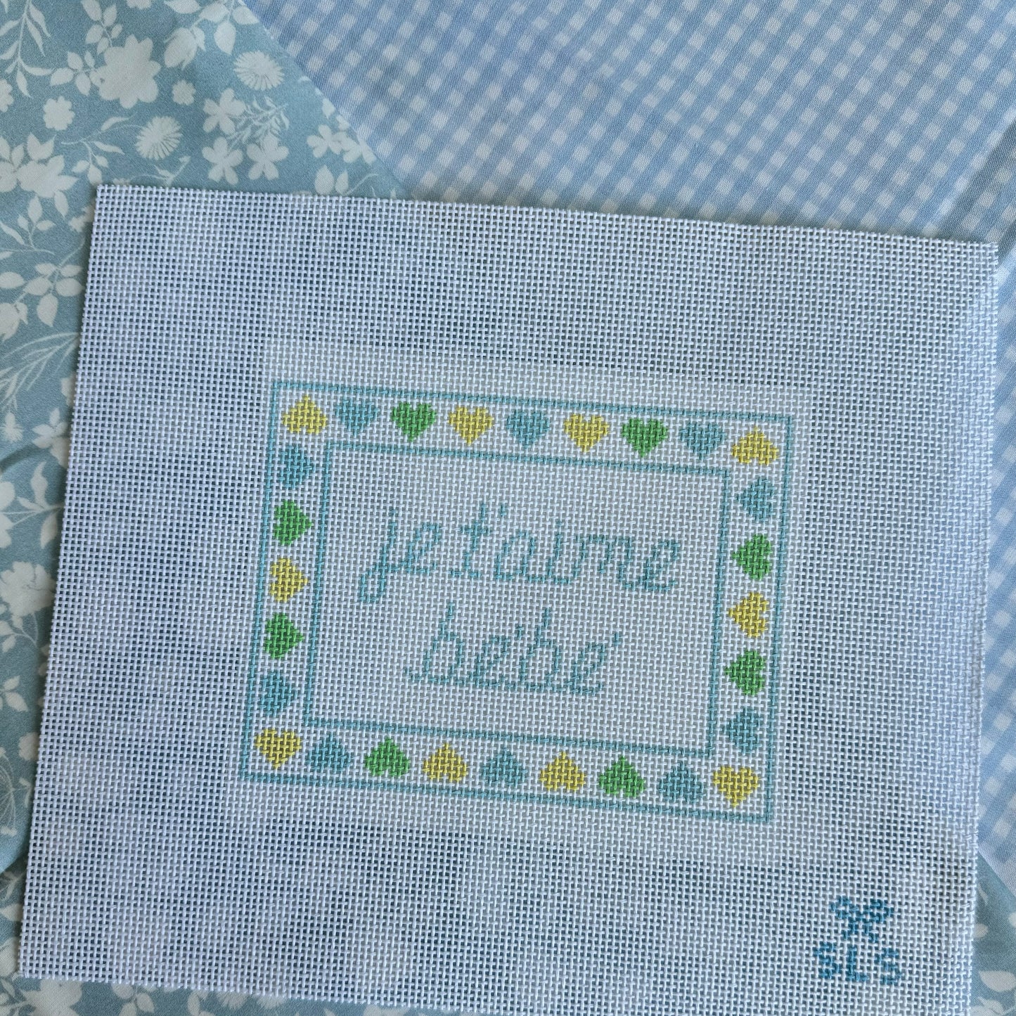 Je t’aime Bébé Needlepoint Canvas