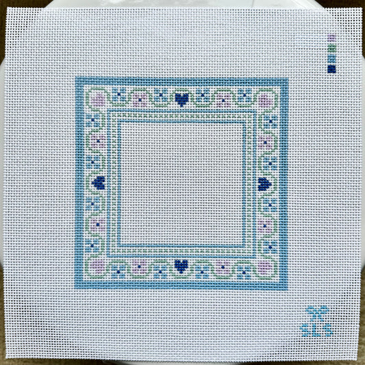 Love & Flowers Frame - Lavender/Blue