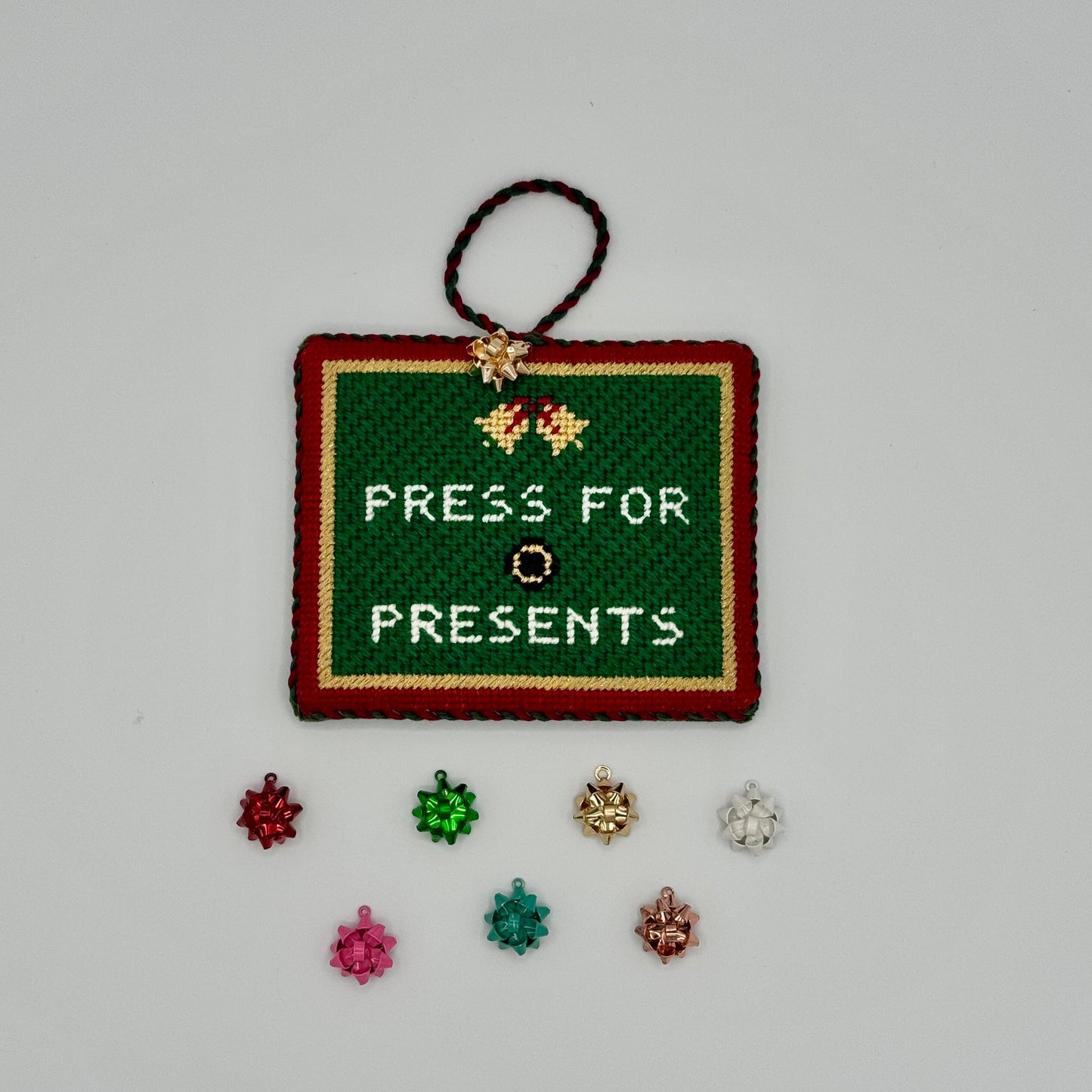 Bow Charm for Needlepoint Finishing