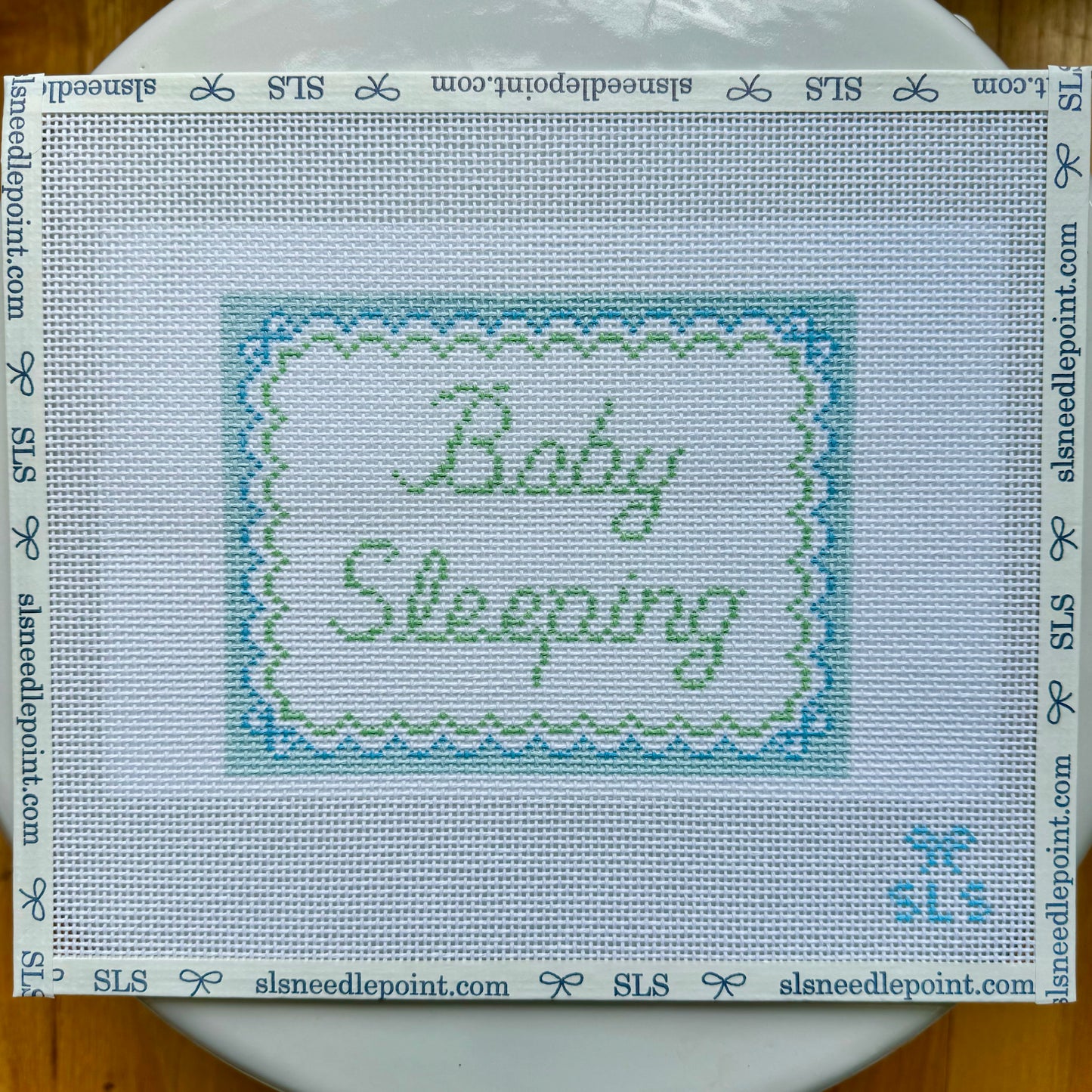 Baby Sleeping - Blue Bows