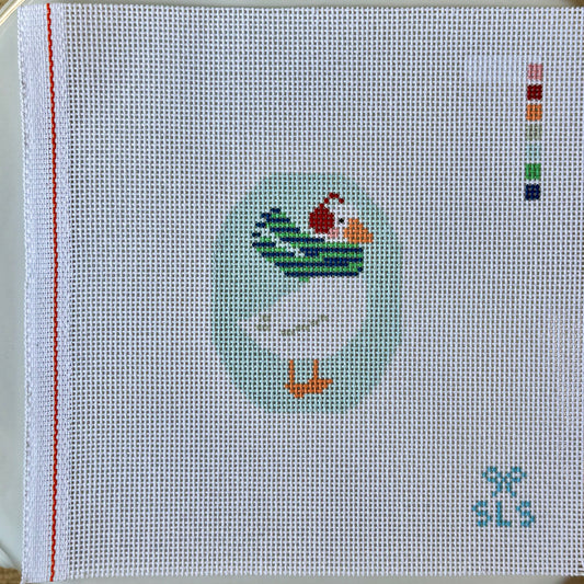 Chilly Goose Needlepoint Ornament