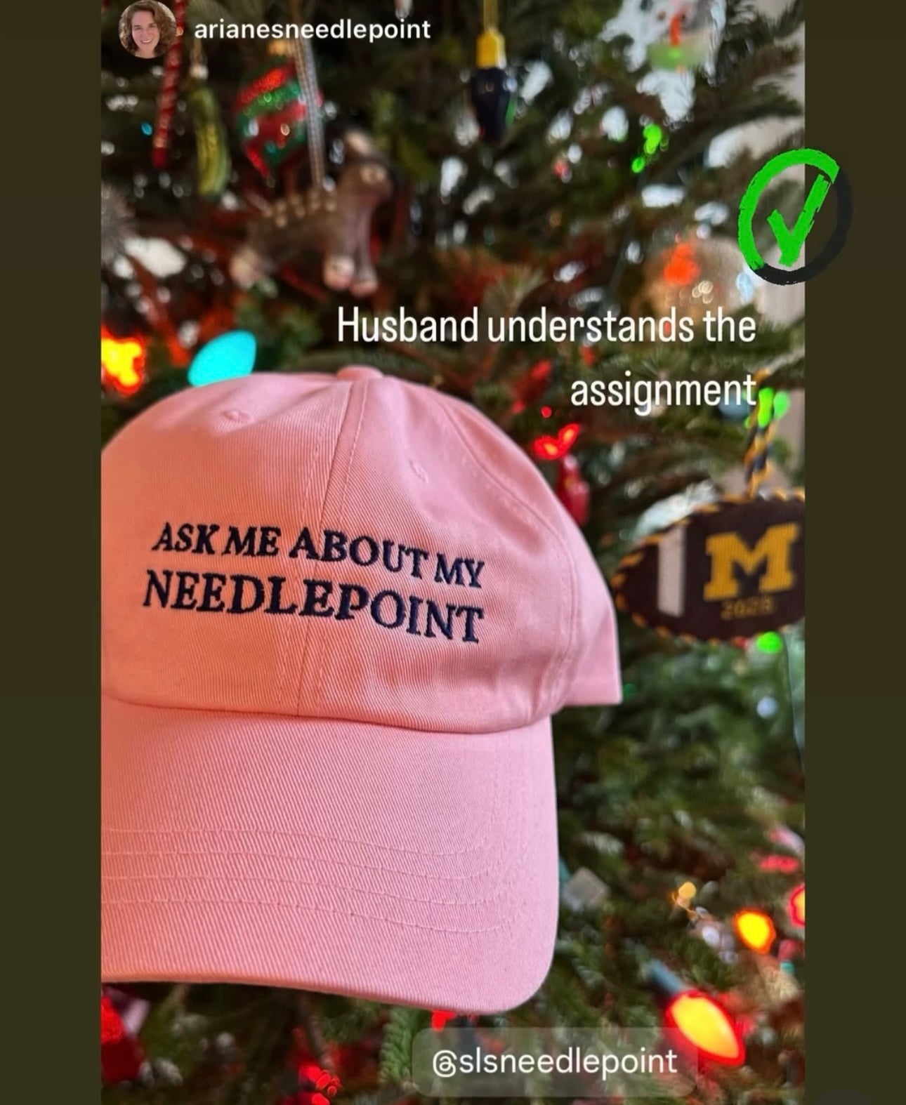 Ask Me About My Needlepoint Hat