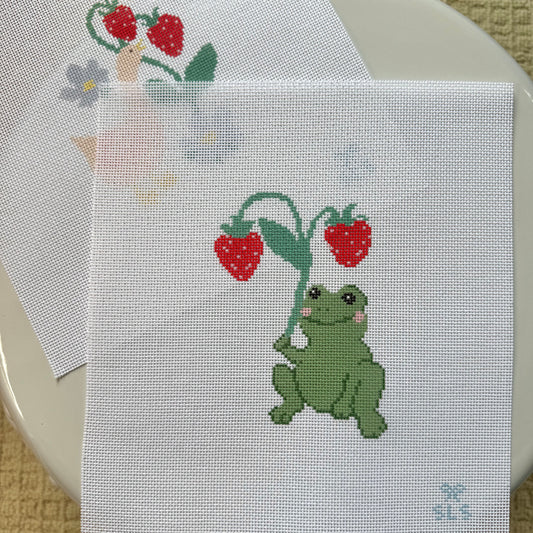 Frog and Strawberries