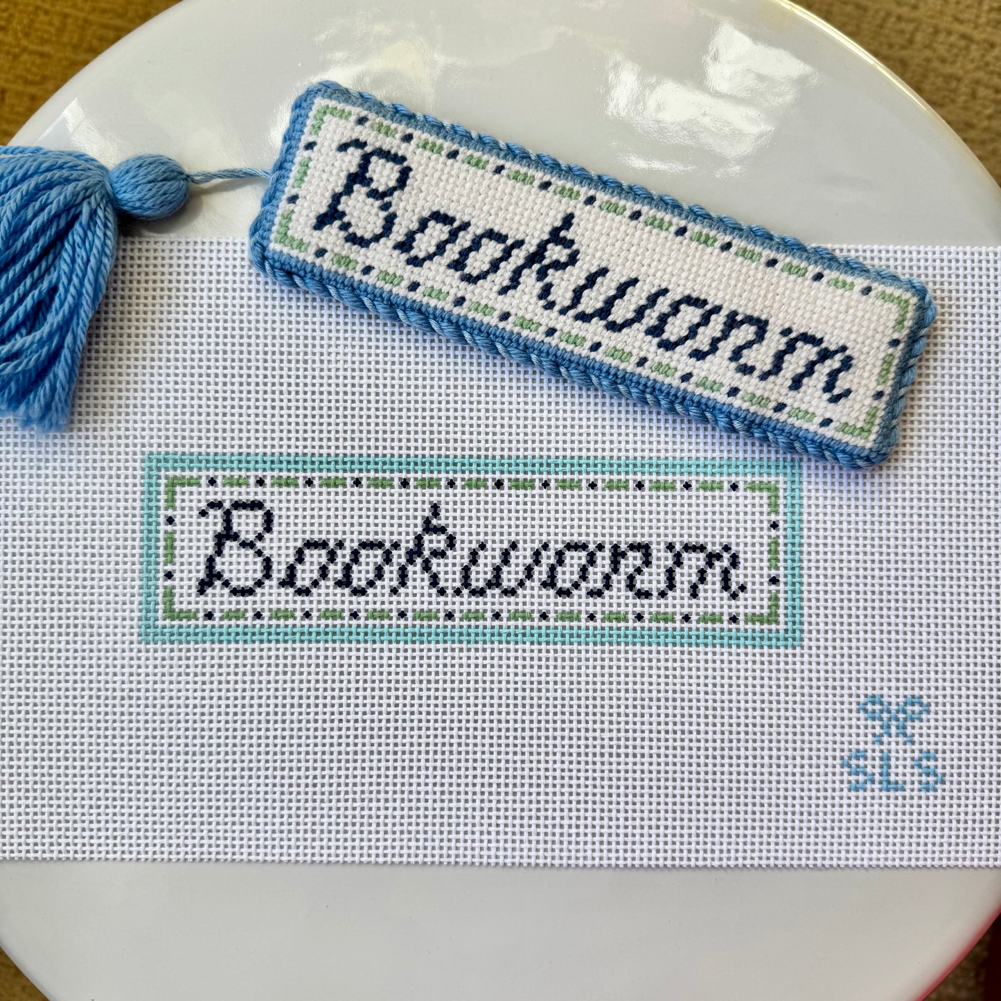 Bookworm Needlepoint Canvas