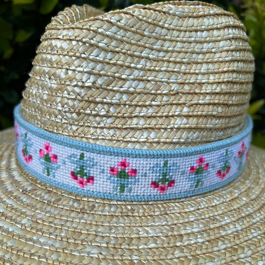 Bouquets & Bows Hatband Needlepoint Canvas