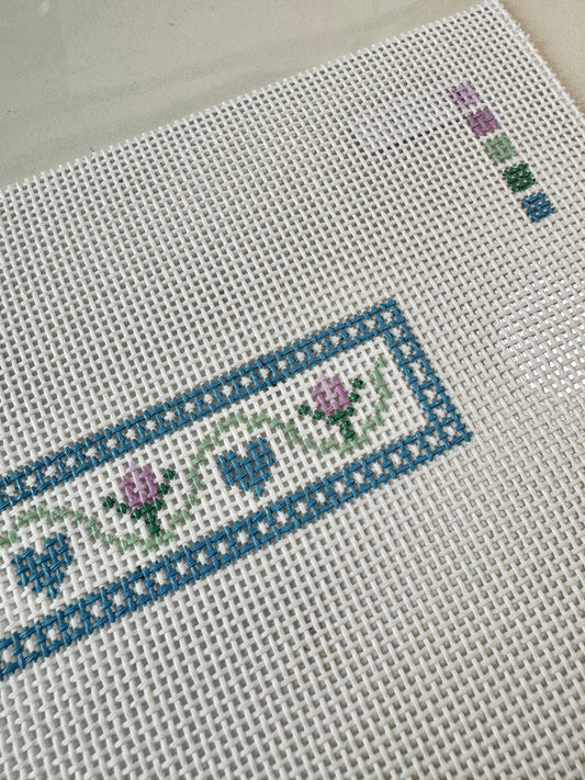 Love & Tulips Needlepoint Canvas 13 mesh
