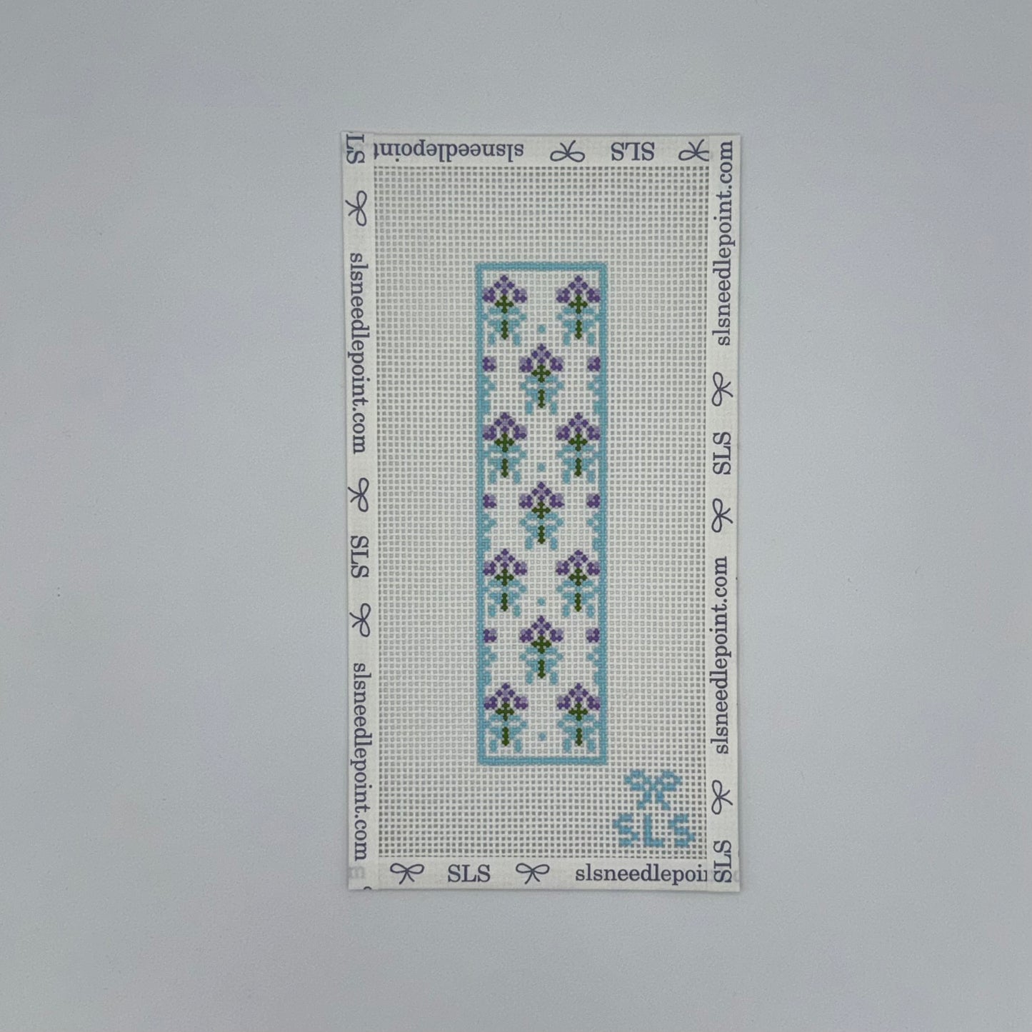 Bouquets and Bows Needlepoint Canvas, Lavender