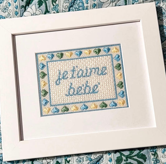 Je t’aime Bébé Needlepoint Canvas