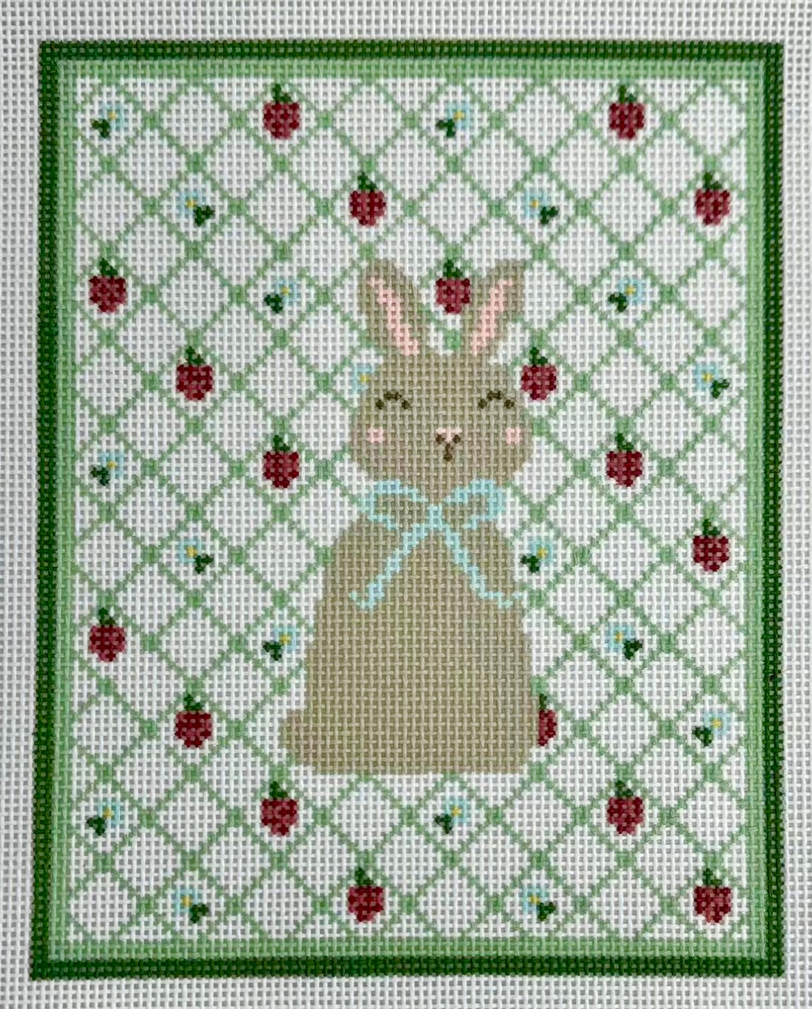 Sweet Bunny on Strawberry Lattice