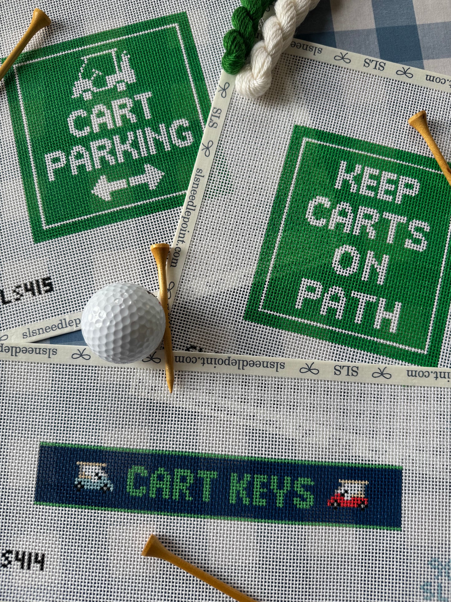 Cart Parking Needlepoint Canvas
