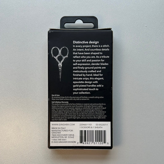 Gingher Epaulette Embroidery Scissors