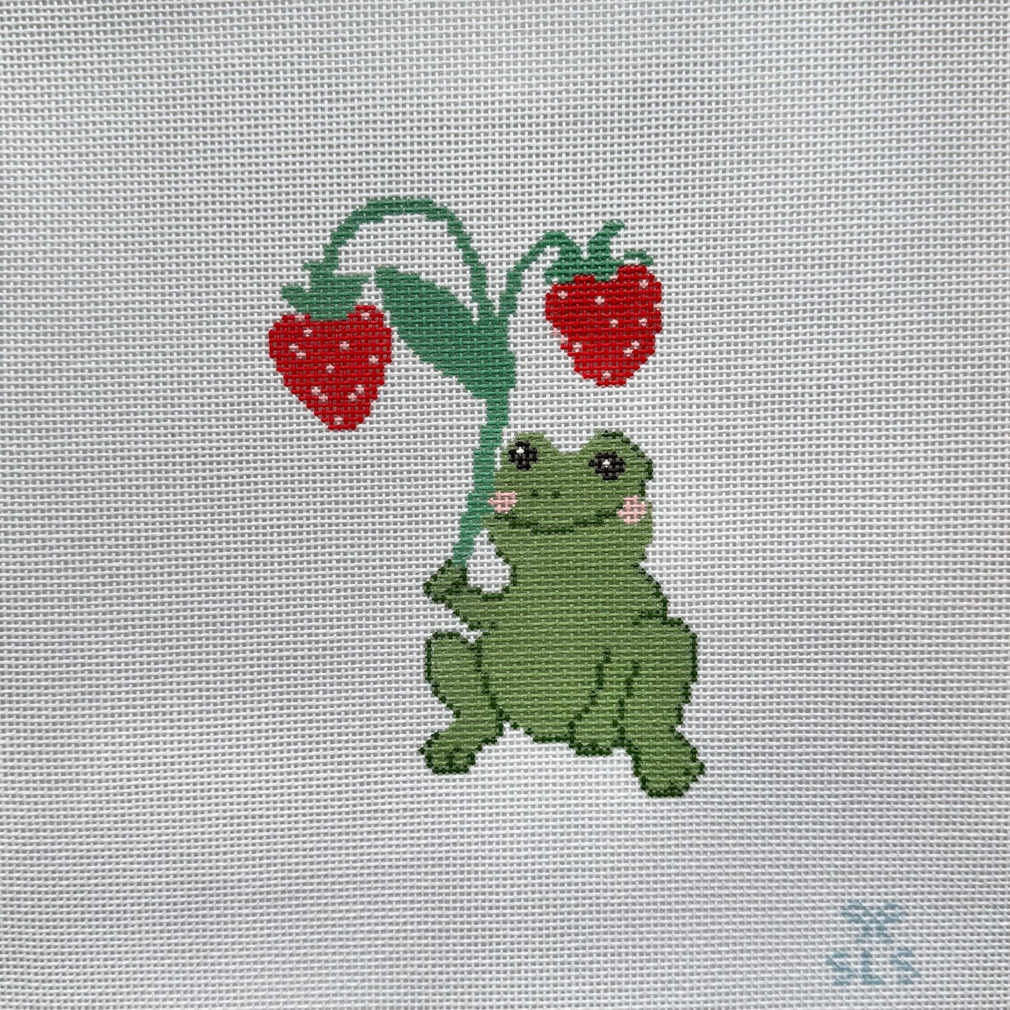 Frog and Strawberries