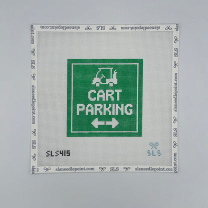 Cart Parking Needlepoint Canvas