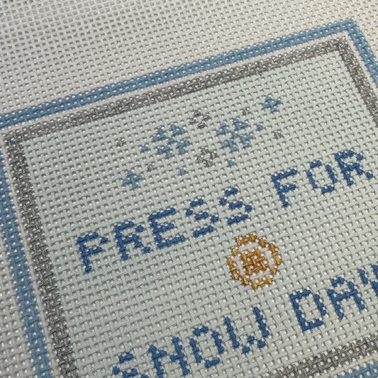 Press For Snow Days Needlepoint Canvas
