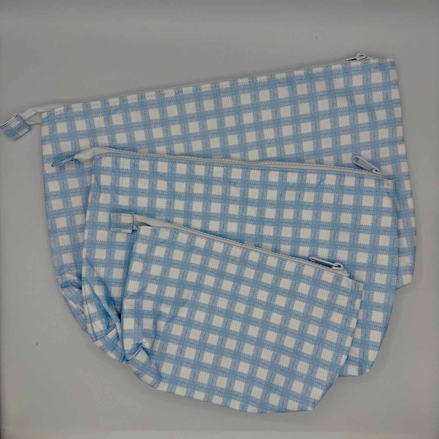 Needlepoint Project Bag - Blue Squares