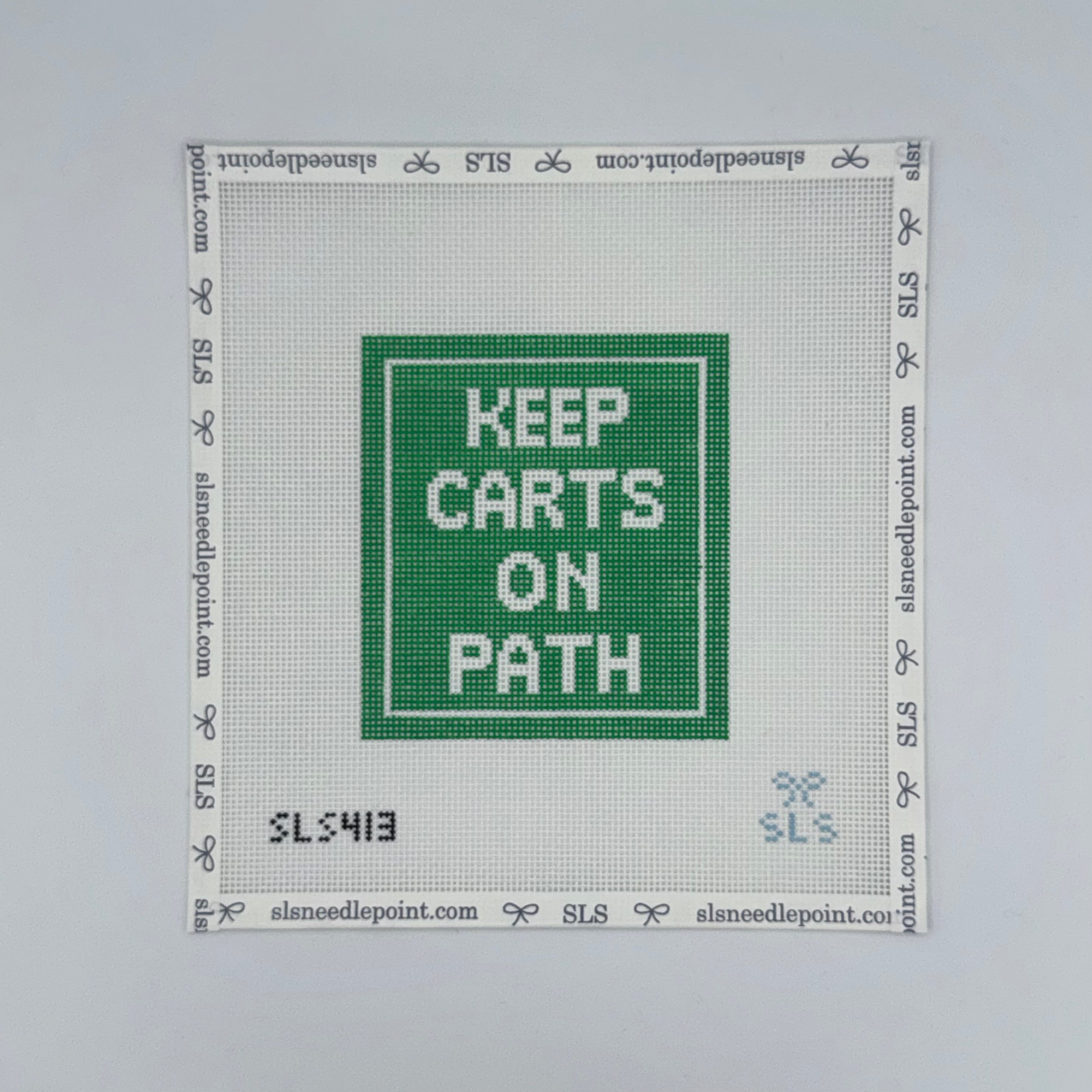 Cart Path Sticker Keep Carts On Path Needlepoint Canvas – SLS Needlepoint