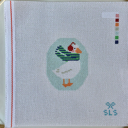 Chilly Goose Needlepoint Ornament