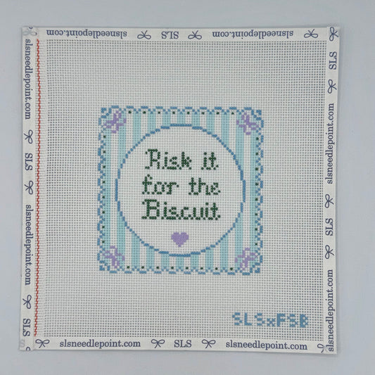 PRE-ORDER Risk It for the Biscuit Needlepoint Canvas