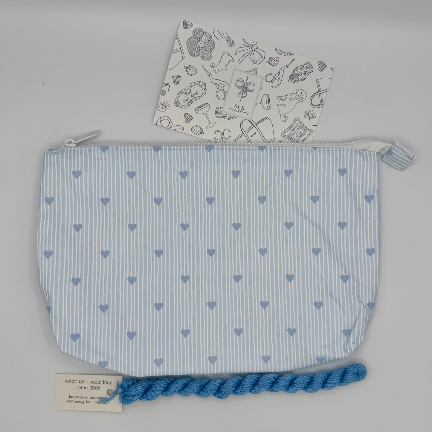 Needlepoint Project Bag - Large, Hearts