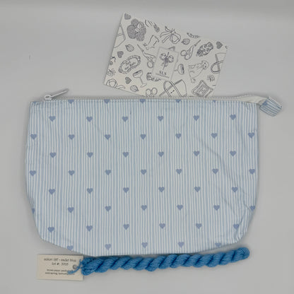 Needlepoint Project Bag - Large, Hearts