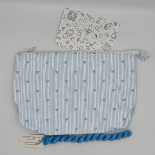 Needlepoint Project Bag - Large, Hearts