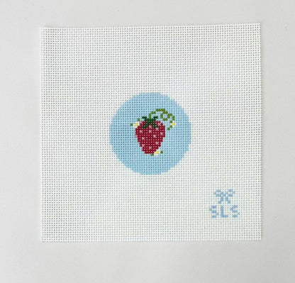 Strawberry on Blue