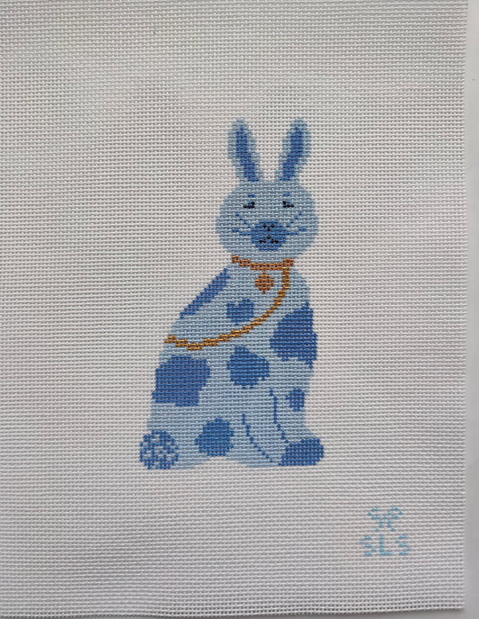 Chinoiserie Bunny Blue on Blue