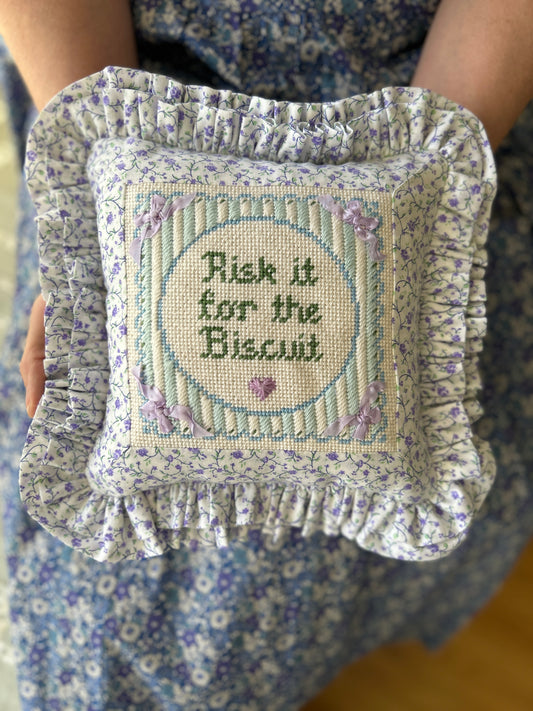 Risk It for the Biscuit Needlepoint Canvas