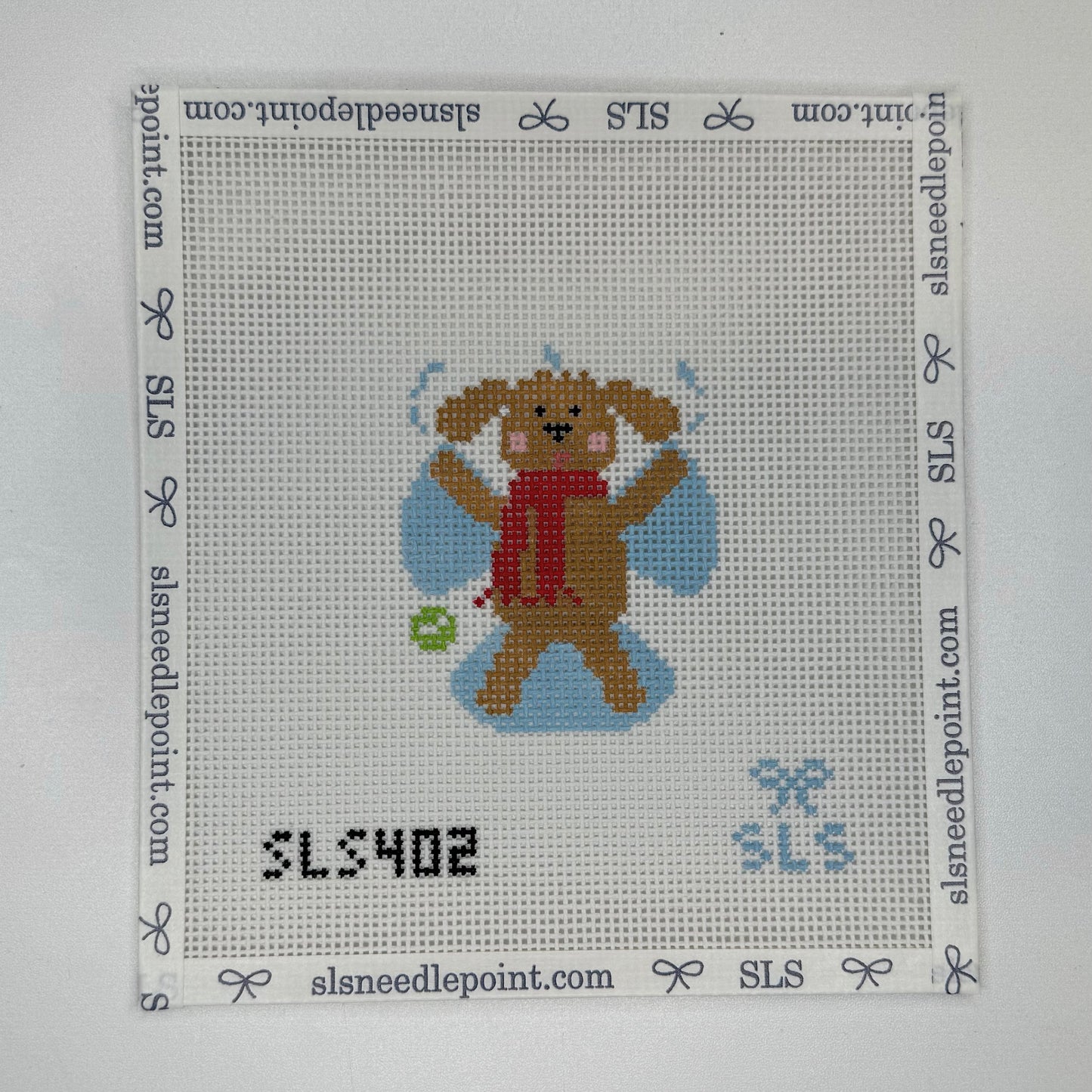 Dog Making Snow Angels