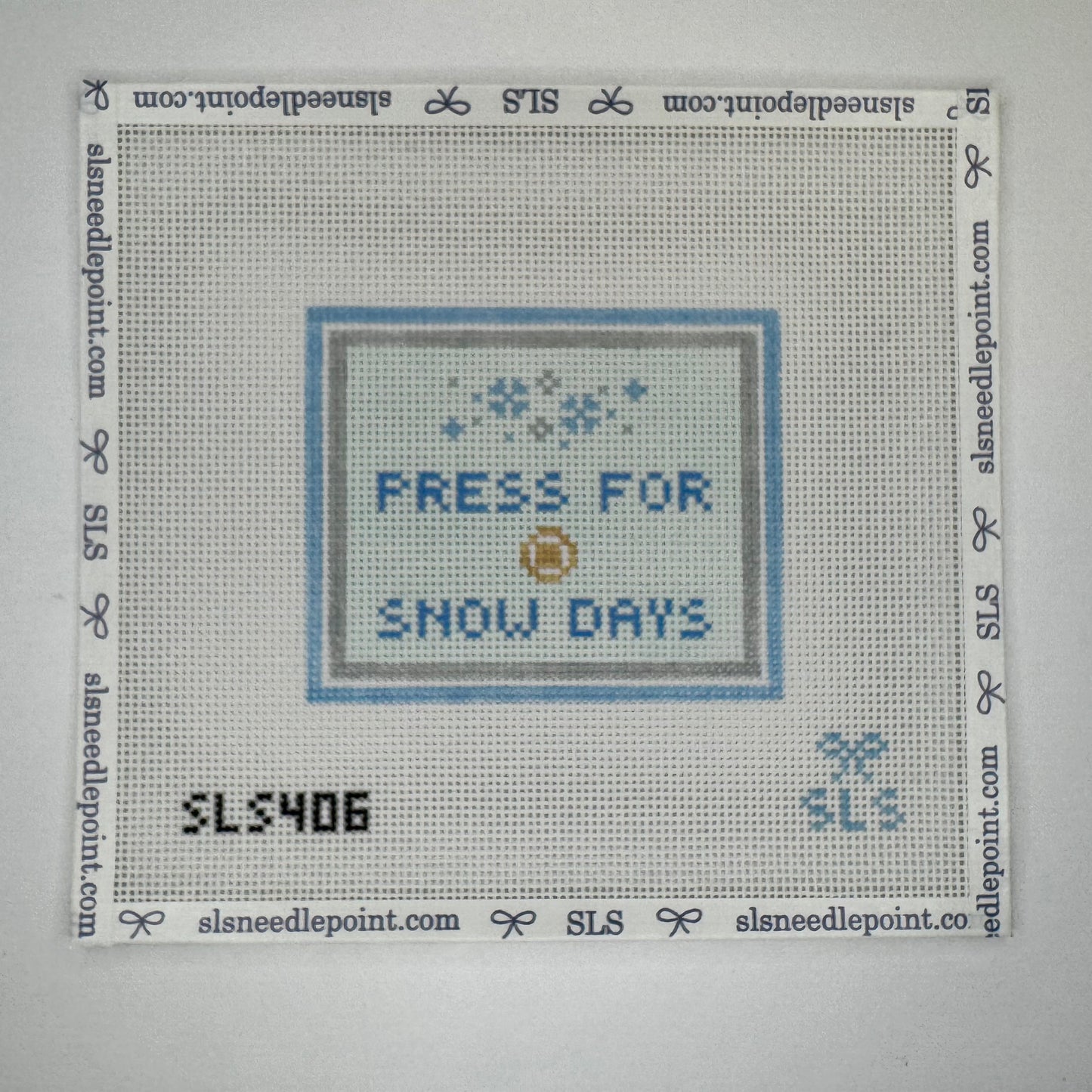 Press For Snow Days Needlepoint Canvas