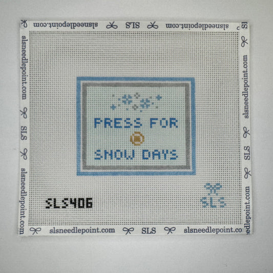 Press For Snow Days Needlepoint Canvas