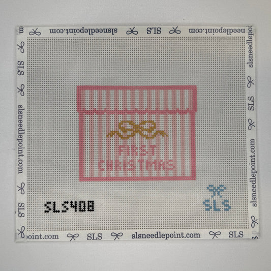 First Christmas Needlepoint Canvas, Pink