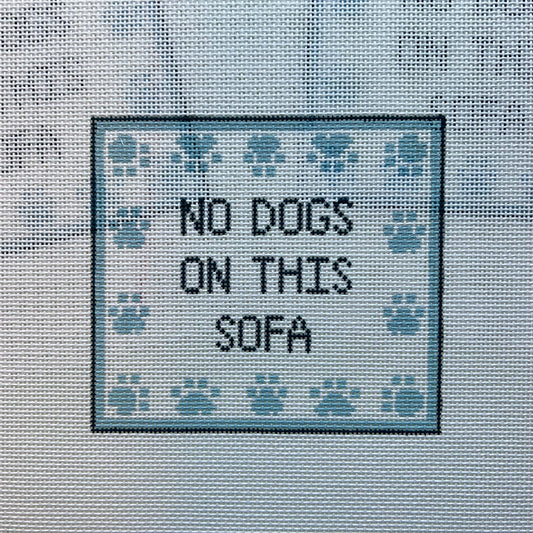 No Dogs On This Sofa - Blue